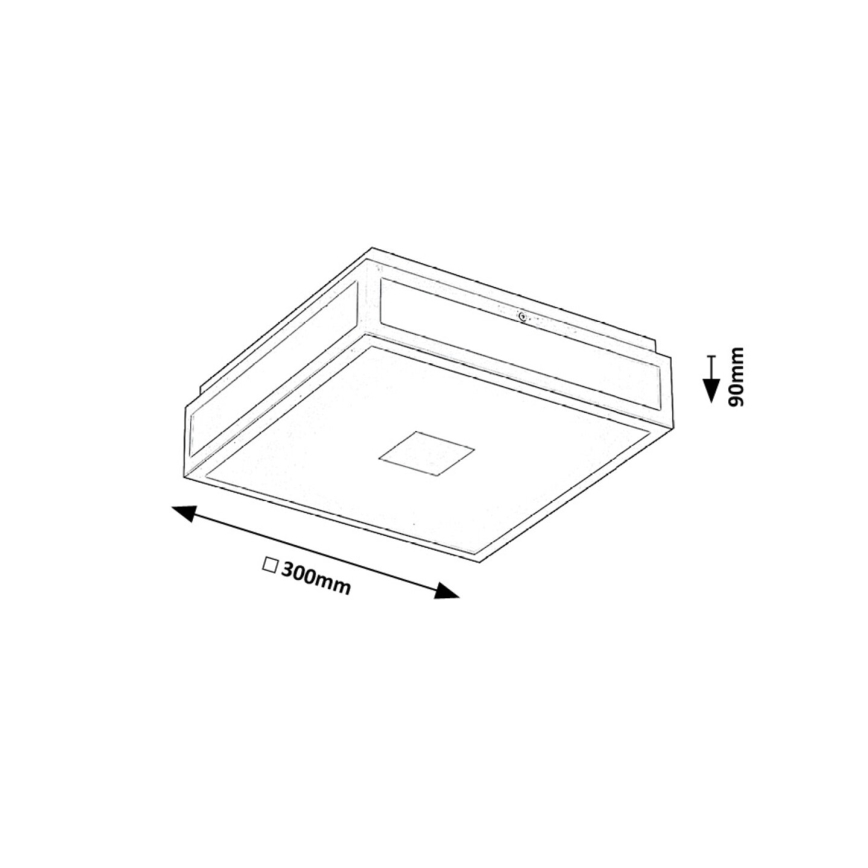 Plafonieră LED pentru baie Rabalux LED/18W/230V IP44 negru