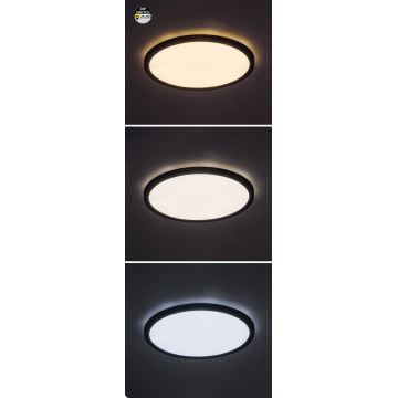 Plafonieră LED Rabalux LED/24W/230V 3000/4000/6000K d. 29 cm negru