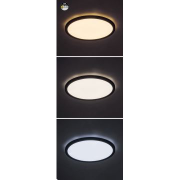 Plafonieră LED Rabalux LED/36W/230V 3000/4000/6000K d. 40 cm negru