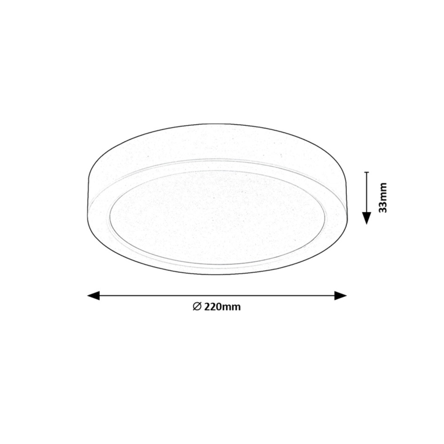 Plafonieră LED Rabalux LED/24W/230V 4000K d. 22 cm alb