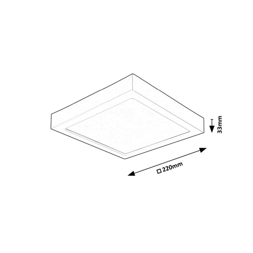 Plafonieră LED Rabalux LED/24W/230V 4000K 22x22 cm alb