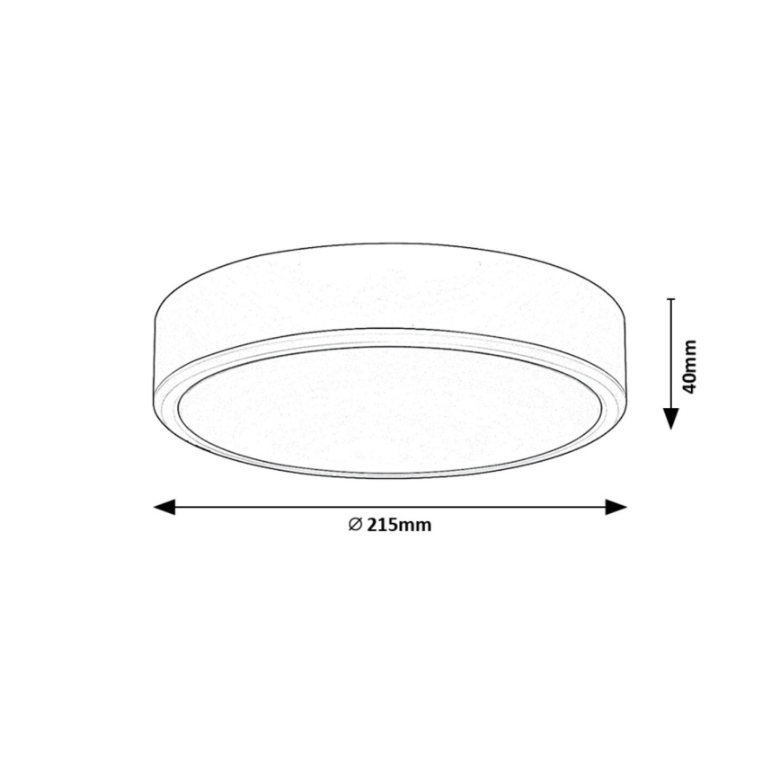 Plafonieră LED Rabalux LED/22W/230V 3000/4000/6000K d. 21 cm alb