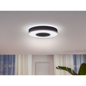 Plafonieră LED RGB dimabilă Hue INFUSE LED/52,5W/230V 2000-6500K d. 425 mm neagră Philips