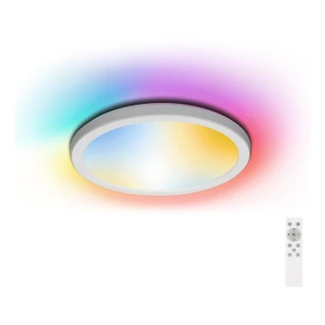 Plafonieră LED RGB dimabilă pentru baie Aigostar LED/18W/230V 3000-6500K d. 30 cm IP44 + telecomandă