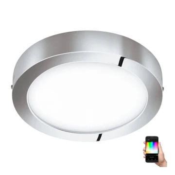 Plafonieră LED RGBW dimabilă pentru baie Eglo 33667 FUEVA-C LED21W/230V d. 30 cm IP44