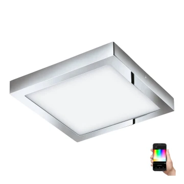 Plafonieră LED RGBW dimabilă pentru baie Eglo 33668 FUEVA-C 21W/230V 30x30cm IP44