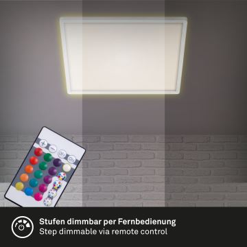 Plafonieră LED RGBW dimabilă SLIM LED/22W/230V Briloner 7091-416 + telecomandă