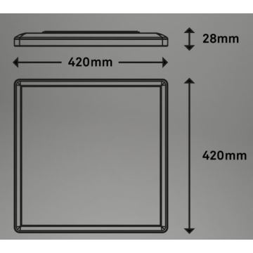 Plafonieră LED RGBW dimabilă SLIM LED/22W/230V Briloner 7091-416 + telecomandă