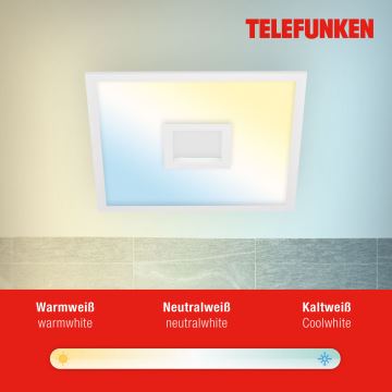 Plafonieră LED RGBW Telefunken 319506TF LED/36W/230V 2700-6500K alb + telecomandă