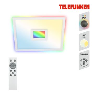 Plafonieră LED RGBW Telefunken 319506TF LED/36W/230V 2700-6500K alb + telecomandă