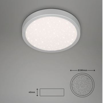 Plafonieră LED RUNA LED/18W/230V argintie Briloner 3048-014