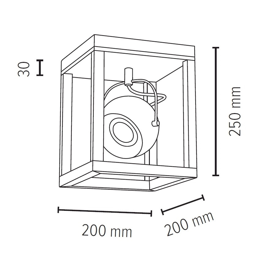 Plafonieră LED ROY 1xGU10/5W/230V stejar mat