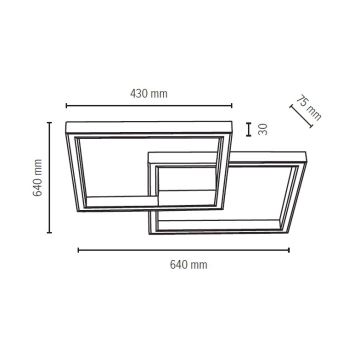 Plafonieră LED RAMME LED/48W/230V stejar mat – certificat FSC