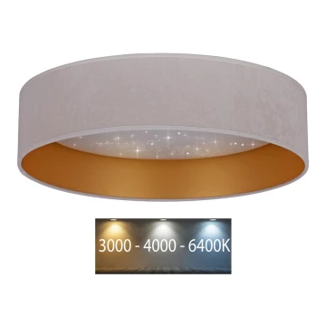 Plafonieră LED VELVET STAR LED/36W/230V d. 55 cm 3000K/4000K/6400K crem/aurie Brilagi