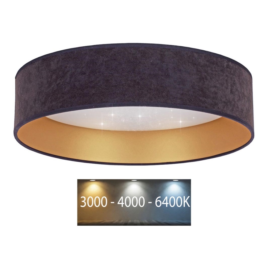 Plafonieră LED VELVET STAR LED/36W/230V d. 55 cm 3000K/4000K/6400K gri/aurie Brilagi