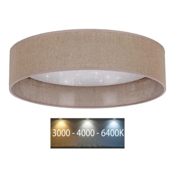 Plafonieră LED VELVET STAR LED/36W/230V d. 55 cm 3000K/4000K/6400K maro Brilagi