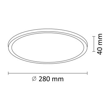 Plafonieră LED WOODY LED/15W/230V d. 28 cm