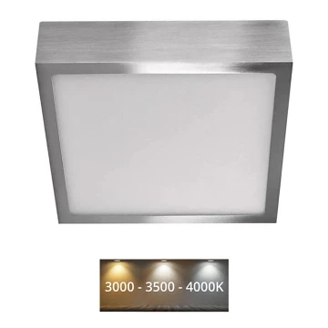 Plafonieră NEXXO LED/12,5W/230V 3000/3500/4000K 17x17 cm crom