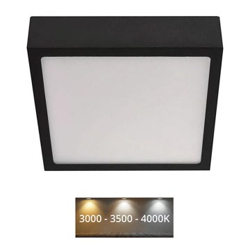 Plafonieră NEXXO LED/12,5W/230V 3000/3500/4000K 17x17 cm negru