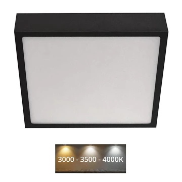 Plafonieră NEXXO LED/21W/230V 3000/3500/4000K 22,5x22,5 cm neagră
