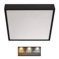 Plafonieră NEXXO LED/28,5W/230V 3000/3500/4000K 30x30 cm negru