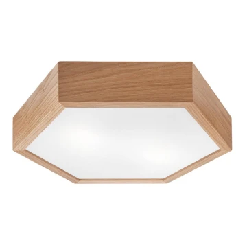 Plafonieră OAK HEX 2xE27/60W/230V d. 43 cm stejar