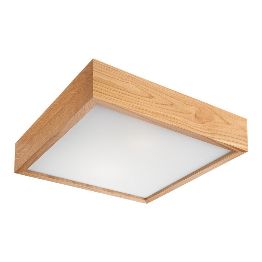 Plafonieră OAK SQUARE 1xE27/60W/230V stejar 27,5 cm