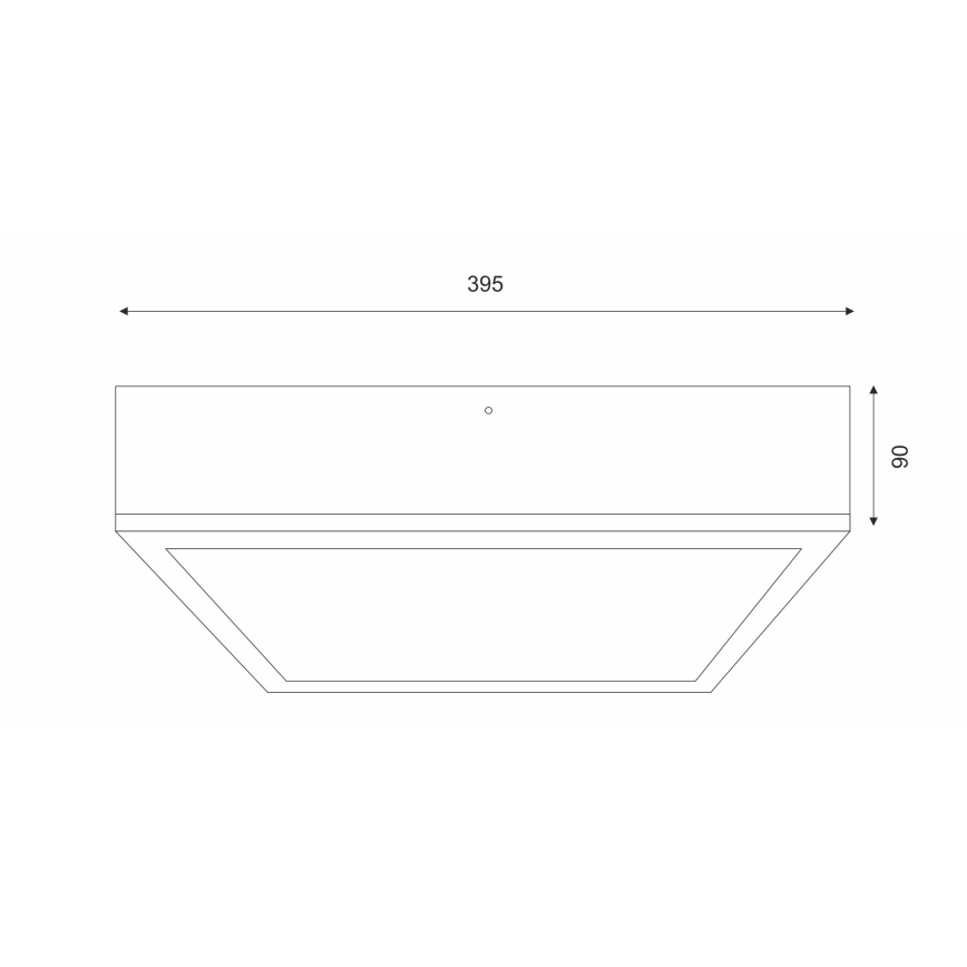 Plafonieră OAK SQUARE 4xE27/15W/230V 39x39 cm stejar/negru