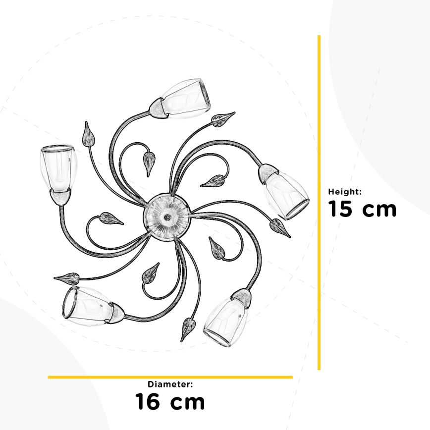 Plafonieră ONLI LILIANA 5xE14/6W/230V