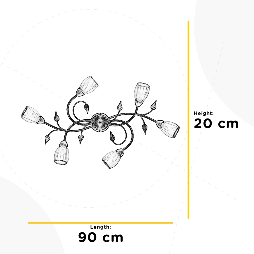 Plafonieră ONLI LILIANA 6xE14/6W/230V