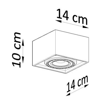 Plafonieră QUATRO 1xGU10/40W/230V lemn