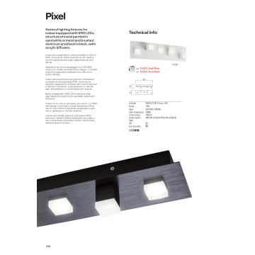 Plafonieră Redo 01-2012 PIXEL LED/15W/230V 3000K 40x10 cm alb