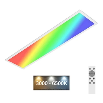 Plafonieră RGBW dimabilă SLIM LED/24W/230V 3000-6500K 100x25 cm Brilo + telecomandă