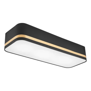 Plafonieră SIRJA SQUARE STRIPE 3xE27/15W/230V negru/auriu