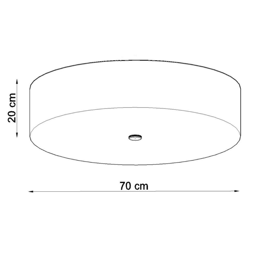 Plafonieră SKALA 6xE27/60W/230V d. 70 cm neagră