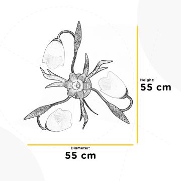 Plafonieră SONIA 3xE14/6W/230V ONLI