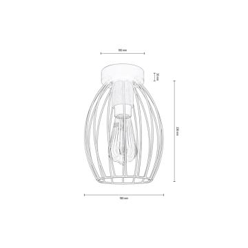 Plafonieră GUNNAR 1xE27/60W/230V stejar