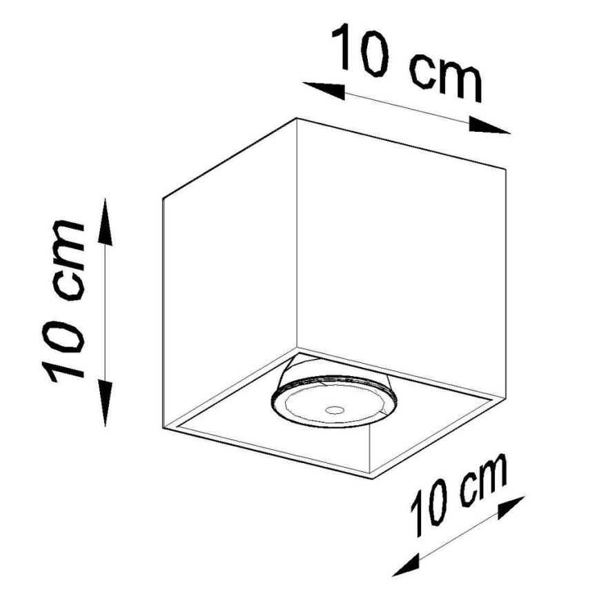 Plafonieră spot QUAD 1 1xGU10/40W/230V