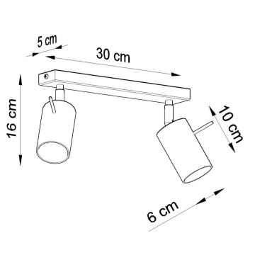 Plafonieră spot RING 2xGU10/40W/230V