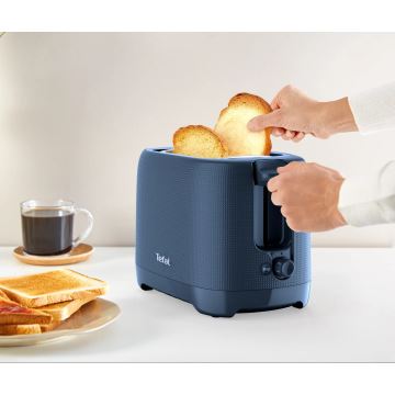 Prăjitor de pâine cu două fante Tefal MORNING 850W/230V albastru