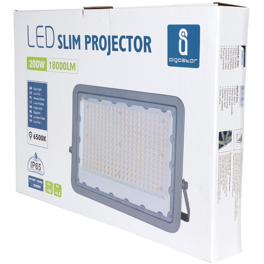 Proiector LED Aigostar LED/200W/230V gri 6500K IP65