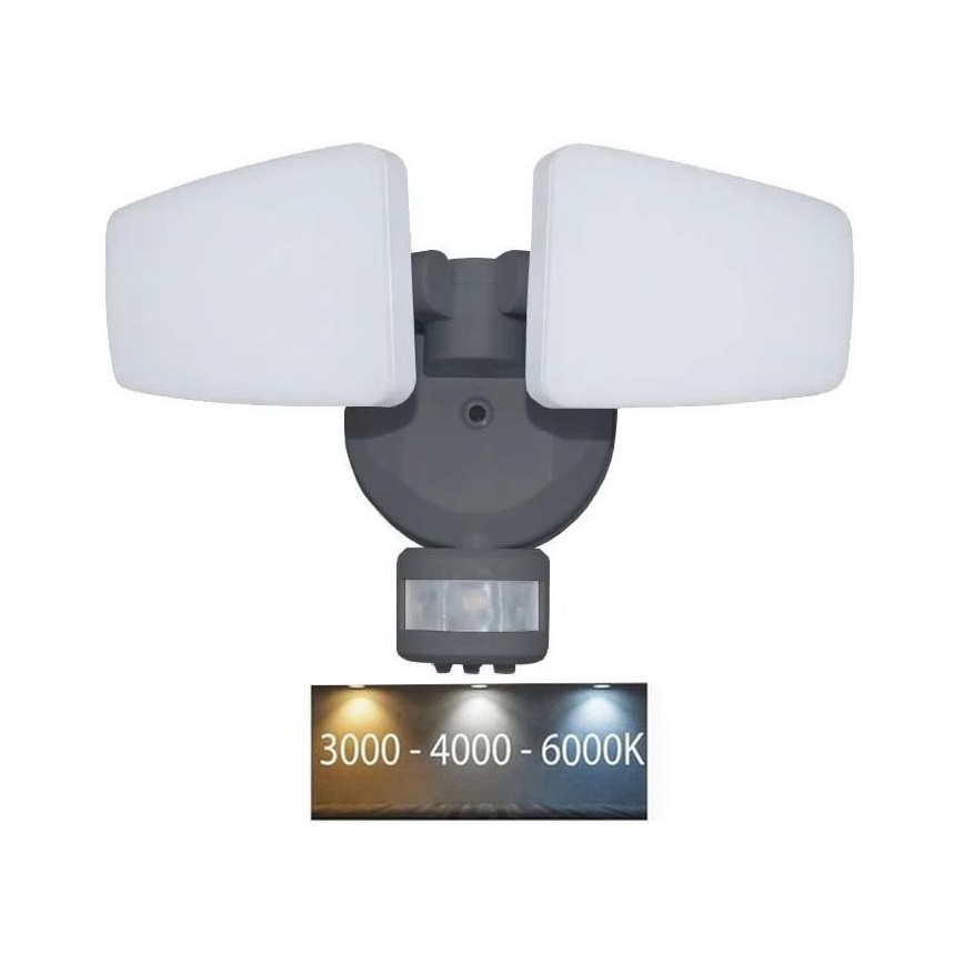 Proiector LED de exterior cu senzor LED/24W/230V 3000/4000/6000K IP54 antracit