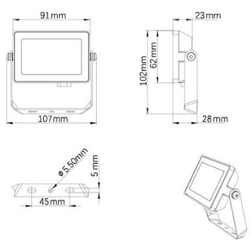 Proiector LED de exterior PROJECTLINE LED/10W/230V IP65 3000K Philips