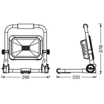 Proiector LED reîncărcabil dimabil de exterior Ledvance WORKLIGHT BATTERY LED/20W/5V IP54