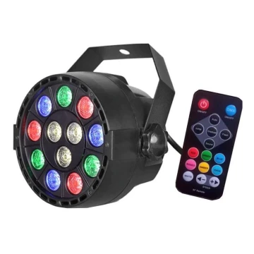 Proiector LED disco LED/12W/230V multicolor + telecomandă