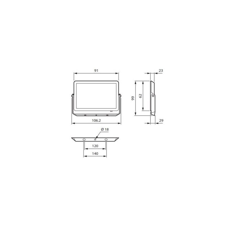 Proiector LED Philips DECOFLOOD LED/10W/230V IP65