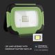 Proiector LED reîncărcabil SAMSUNG CHIP + funcție SOS LED/10W/3,7V/USB IP44 4000K verde