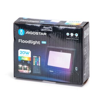 Proiector LED RGB Aigostar LED/20W/230V IP65 + telecomandă