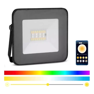 Proiector LED RGB dimabil inteligent LED/20W/230V IP65 negru