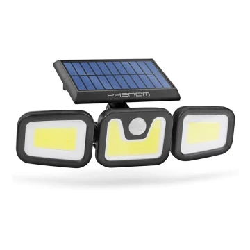 Proiector LED solar cu senzor 3xLED/3,3W/5V IP65